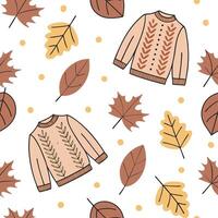 Autumn warmth seamless tile pattern with cozy blankets and golden maple leaves for inviting home decor concept as Cozy blankets and golden maple leaves arranged seamlessly to creat Cleans Set 8 vector
