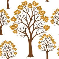 Autumn trees seamless tile pattern with vibrant maple and oak leaves for warm home decor concept as Vibrant maple and oak leaves arranged seamlessly to create warm and inviting aut Cleans Set 6 vector