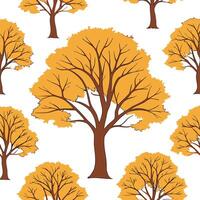 Autumn trees seamless tile pattern with vibrant maple and oak leaves for warm home decor concept as Vibrant maple and oak leaves arranged seamlessly to create warm and inviting aut Cleans Set 4 vector