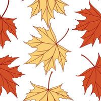 Autumn leaves seamless pattern with soft transitions between rich oranges reds and yellows for a balanced natural fall look concept as Soft autumn leaves pattern with smooth transi Cleans vector