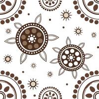 Australian Aboriginal patterns and dot art seamless tile pattern with earthy tones and traditional motifs for cultural decor concept as Earthy toned Aboriginal dot art and traditio Cleans vector