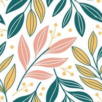 Artistic spring leaves seamless pattern with abstract interpretations of leaves and bright spring hues for creative designs concept as Abstract artistic interpretation of spring le Cleans vector