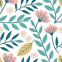 Artistic spring floral seamless pattern with textured details and bright color pops for creative projects concept as Creative spring floral pattern with textured details and bright Cleans Set 2 vector