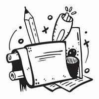Art Supplies and Easel concept as An icon of art supplies and an easel set against a minimalist background offering ample space for text or graphics symbolizing the integration of Cleans vector