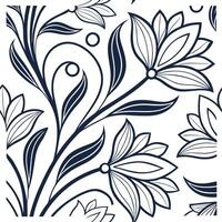 Art nouveau seamless tile pattern with flowing lines for artistic interiors concept as Elegant art nouveau style seamless tile pattern featuring flowing lines and artistic elements Cleans vector