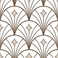 Art deco seamless tile pattern with metallic accents for luxurious interiors concept as Glamorous art deco elements combined in seamless tile pattern with shiny metallic highlights Cleans vector