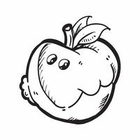 Apple icon with copy space on a white background concept as A image of an apple icon with generous copy space on a white background ideal for promoting healthy eating and nu Cleans vector