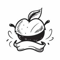 Apple icon with copy space on a green background concept as A image of an apple icon with ample copy space on a green background ideal for healthy eating and nutrition theme Cleans Set 2 vector