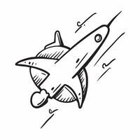 Airplane icon with copy space on a white background concept as A image of an airplane icon with generous copy space on a white background ideal for travel and aviation theme Cleans Set 2 vector