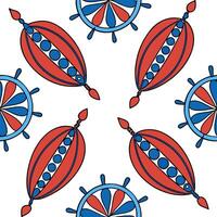 African Maasai beaded patterns and vibrant colors seamless tile pattern with bold reds and blues for cultural decor concept as Bold red and blue Maasai beaded patterns arranged sea Cleans vector
