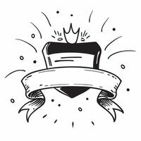 Achievement Badge with Ribbon and Trophy concept as An achievement badge with a ribbon and a trophy set against a whimsical background offering ample space for text or graphics sym Cleans vector