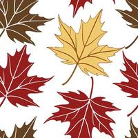 Abstract autumn leaves seamless pattern with geometric leaf shapes and earthy tones for modern fall designs concept as Modern autumn leaves pattern with geometric shapes and earthy Cleans Set 2 vector