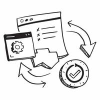 2D as Security update icon with a refresh symbol and shield concept as illustration of a security update icon with a refresh symbol and shield highlighting the import Cleans vector