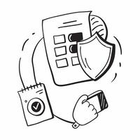 2D as Secure access control icon with a keycard and shield concept as illustration of a secure access control icon with a keycard and shield emphasizing the importanc Cleans vector