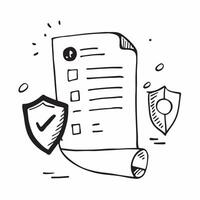 2D as Privacy policy icon with a document and shield concept as illustration of a privacy policy icon with a document and shield highlighting the importance of privac Cleans vector