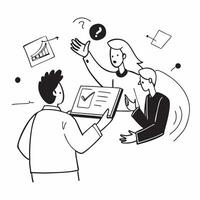 2D as Financial advisor discussing estate planning concept as A illustration of a financial advisor discussing estate planning with clients using documents and charts Cleans vector