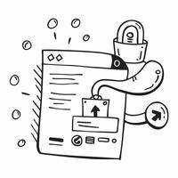 2D as Data encryption icon with a padlock concept as illustration of a data encryption icon with a padlock highlighting the importance of encrypting sensitive informa Cleans vector