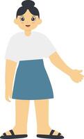 World Children Day Character with Flat Design. vector