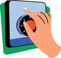 Adjusting thermostat icon in flat style vector