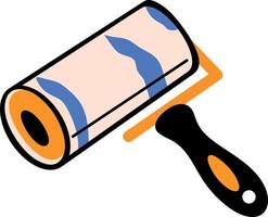A flat style icon of lint roller vector