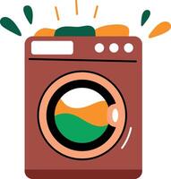A flat style icon of laundry machine vector