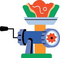 Meat grinder icon in flat style vector