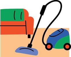 A flat style icon of vacuum cleaner vector