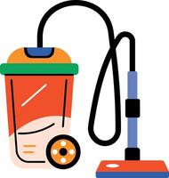 Vacuum cleaner icon in flat style vector
