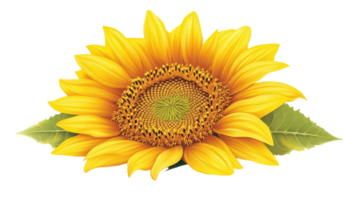 A Vibrant Yellow Sunflower Capturing Nature's Beauty with Prominent Seeds Perfect for Various Creative Projects and Agriculture Themes. png