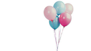 A Vibrant Collection of Colorful Balloons Tied Together - Perfect for Celebrations, Parties, and Festive Occasions to Brighten Up Any Event. png