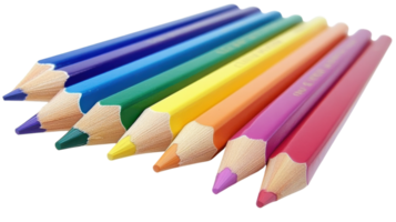 Colorful Bundle of Pencils with Tips Up Displayed in a Fan Shape Ideal for Arts and Crafts Projects. png