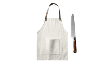 Neatly Folded Chef's Apron Displaying Culinary Professionalism and Kitchen Readiness for Restaurant or Cooking Class. png