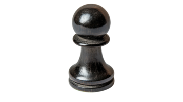 A Classic Black Chess Pawn Standing Upright Perfect for Illustrating Strategy Games and Chess Theory in Articles, Blogs, and Tutorials. png