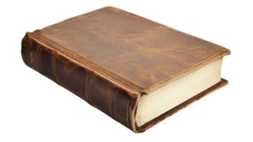 A Classic Leather Bound Book with a Bookmark - Ideal for Book Lovers Seeking Timeless Elegance and Functionality in Their Reading Experience. png
