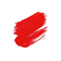 Vibrant red paint stroke for artistic design and creative projects. png