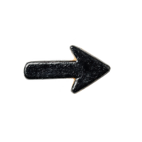 Stylish black arrow icon pointing right, perfect for navigation and design elements. png