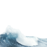 Dynamic ocean wave crashing against the shore, displaying the power and beauty of nature. png