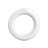 White circular object with smooth surface, isolated on white background, perfect for creative design and presentation. png