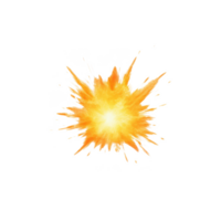 Vibrant explosion effect on a white isolate background for dynamic visuals. png