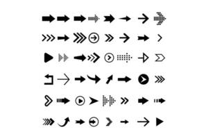 Arrows set. Arrows set of 48 arrow icon collection. Black arrow set. Arrow icons collection. Set of arrows. vector