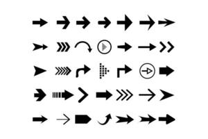 Arrow icon set. Mega set of arrows. Set of different arrows or web design. Arrow flat style isolated on white background. vector