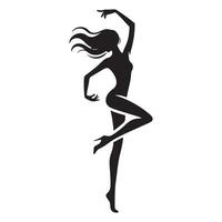 Silhouette of a Dancer Graceful Movement and Elegance vector