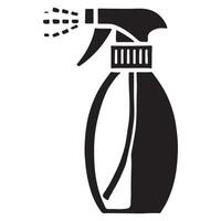 Spray Bottle Silhouette Illustration for Cleaning and Hygiene vector