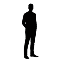 silueta de un persona en un transparente antecedentes en urbano ajuste conceptual Arte creativo ambiente minimalista ver png