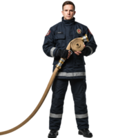Firefighter training drill in urban setting action scene heroic endeavor emergency response dynamic view community safety png