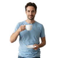 Man enjoying coffee casual setting beverage photography indoor environment close-up perspective daily routine concept png