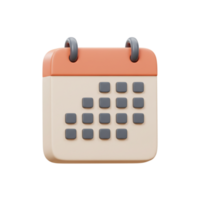 Monthly planning calendar icon digital design minimalist style workspace top view time management concept png