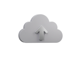 Cloud upload action digital space icon representation modern technology minimalist design data management concept png