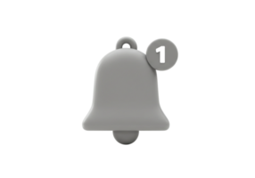 Notification bell icon with alert badge digital platform graphic design modern tech environment close-up view user engagement concept png