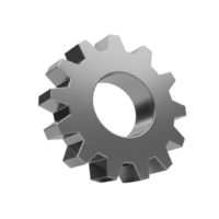 Machine gear mechanism industrial setting 3d rendering metallic environment close-up view engineering concept for seo impact png